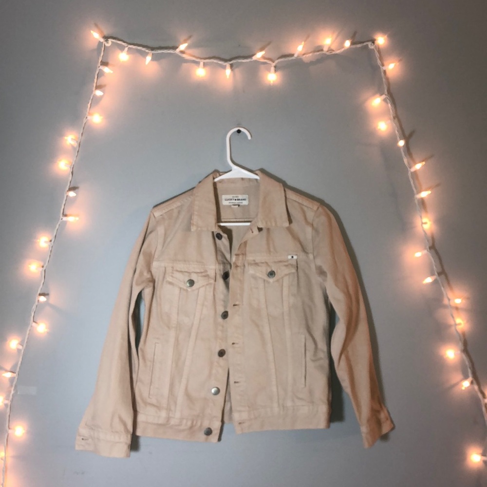 khaki denim lucky brand jacket